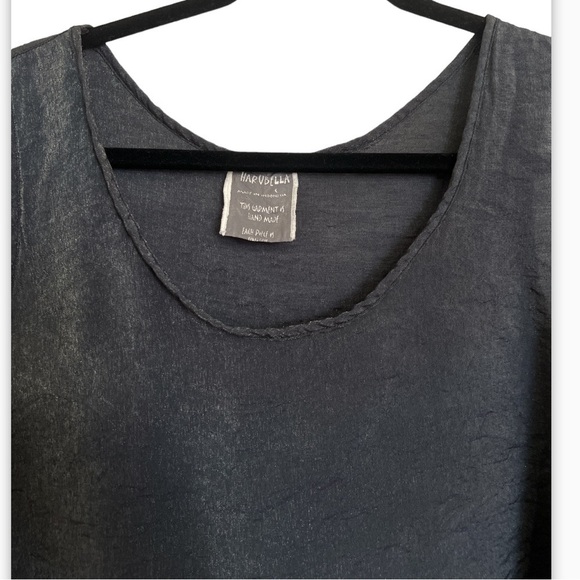 Harubella Metallic Dark Gray Blouse - Picture 3 of 9